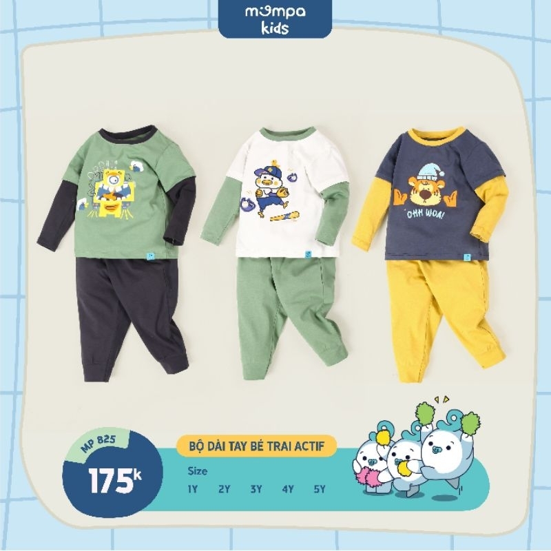 Bộ dài tay bé trai Mompa actif 1-5Y