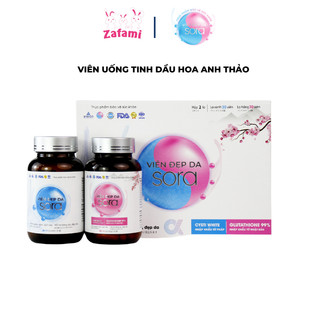 Viên uống SORA hỗ trợ giảm sạm nám thâm do mụn giúp làm sáng da hộp 60 viên