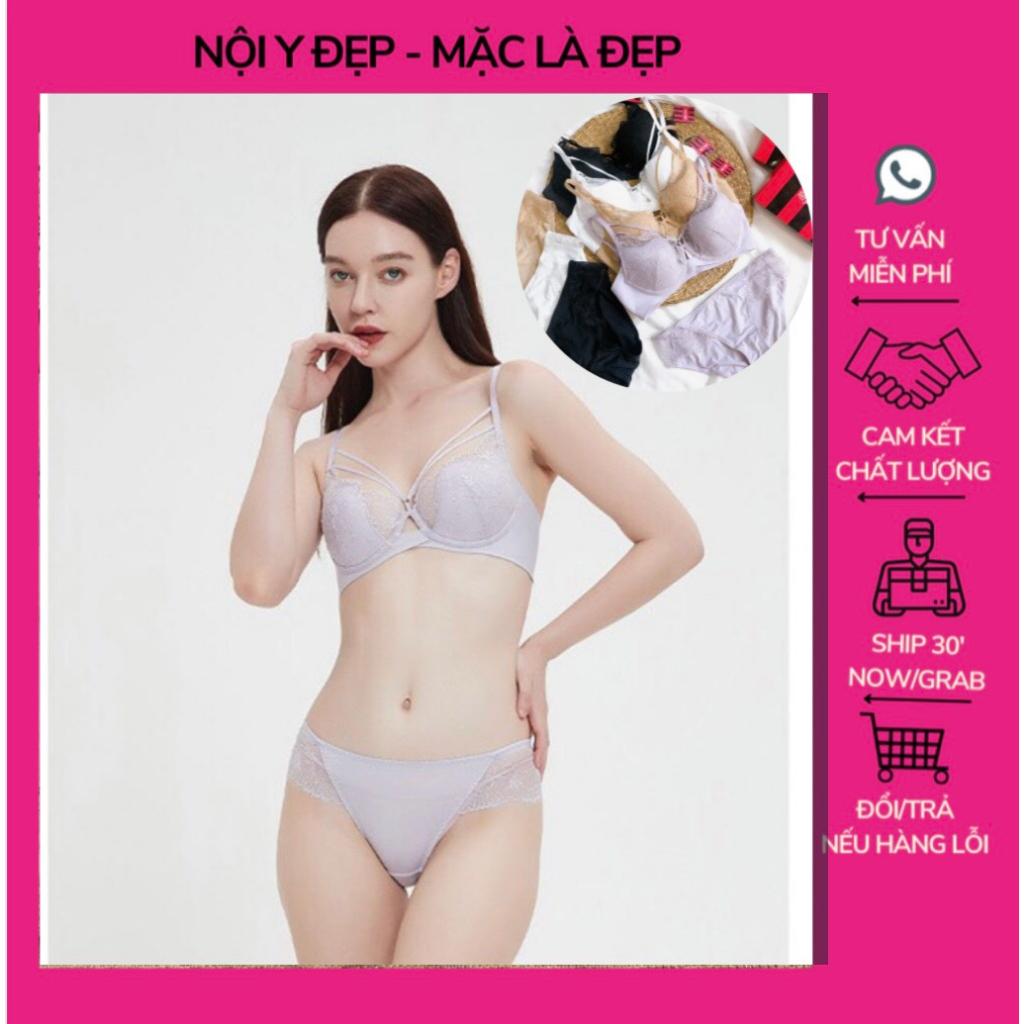 Bộ đồ lót ren dây lên mút mỏng nhẹ có gọng 0713 Nội Y Đẹp
