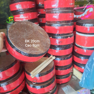 Trống khẩu hát chèo, trống chầu gỗ mít da trâu | Thiết bị Đoàn Đội (trống khẩu không cán)
