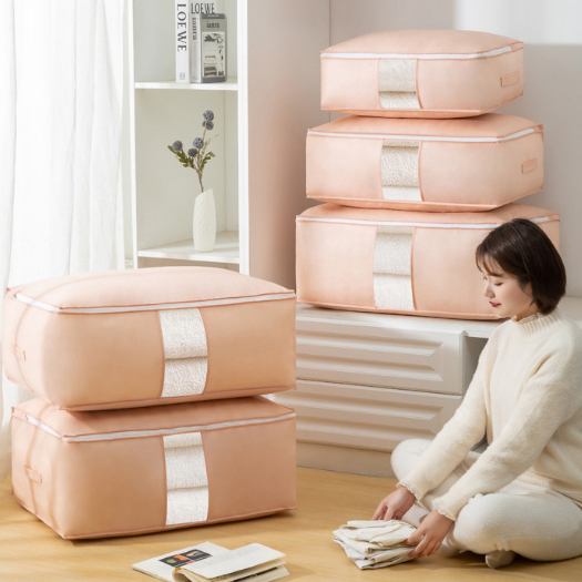 Túi Vải Đựng Quần Áo Chăn Màn Không Dệt Đa Năng Kích Thước Lớn Cao Cấp Có Ô Cửa Sổ Trong Suốt 88400 Shop Buon 88