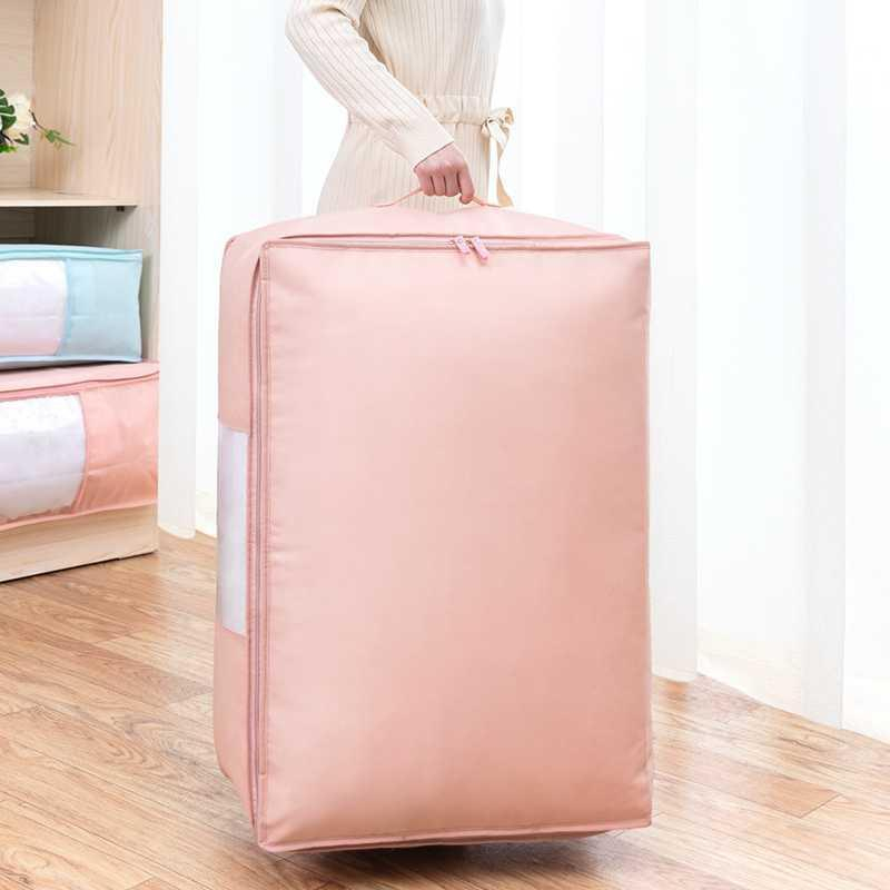 Túi Vải Đựng Quần Áo Chăn Màn Không Dệt Đa Năng Kích Thước Lớn Cao Cấp Có Ô Cửa Sổ Trong Suốt 88400 Shop Buon 88