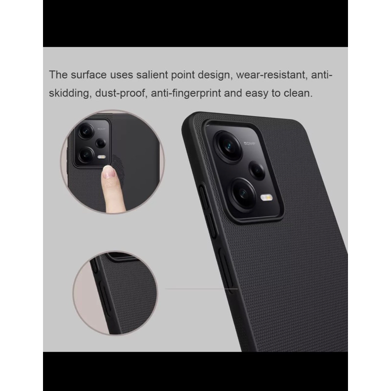 Ốp lưng cho Xiaomi Redmi Note 12 5G, Redmi Note 12 Pro 5G nhựa cứng PC, vân nhám chính hãng Nillkin