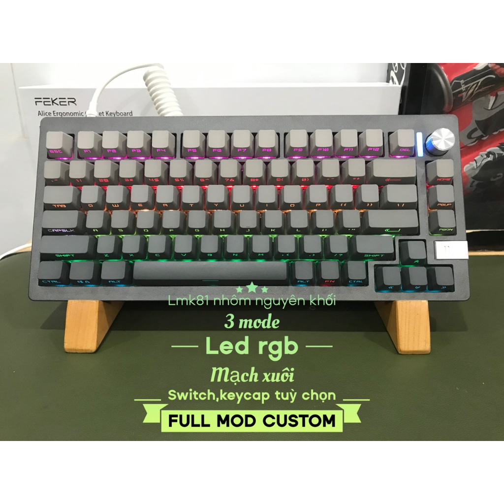 Bàn phím cơ custom mẫu mới nhất đã full mod cân chỉnh hoàn hảo Tungcustom