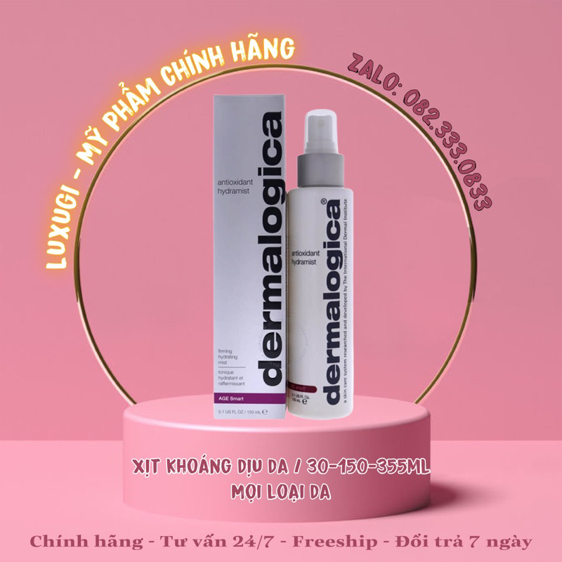 Dermalogica Antioxidant Hydramist xịt khoáng Toner dưỡng ẩm và ngừa dấu hiệu lão hoá
