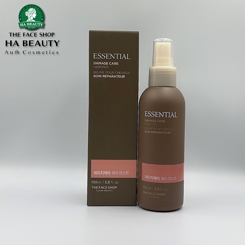 Xịt dưỡng tóc chăm sóc tóc hư tổn Phục hồi tóc THE FACE SHOP Essential Damage Care Hair Mist 150ml
