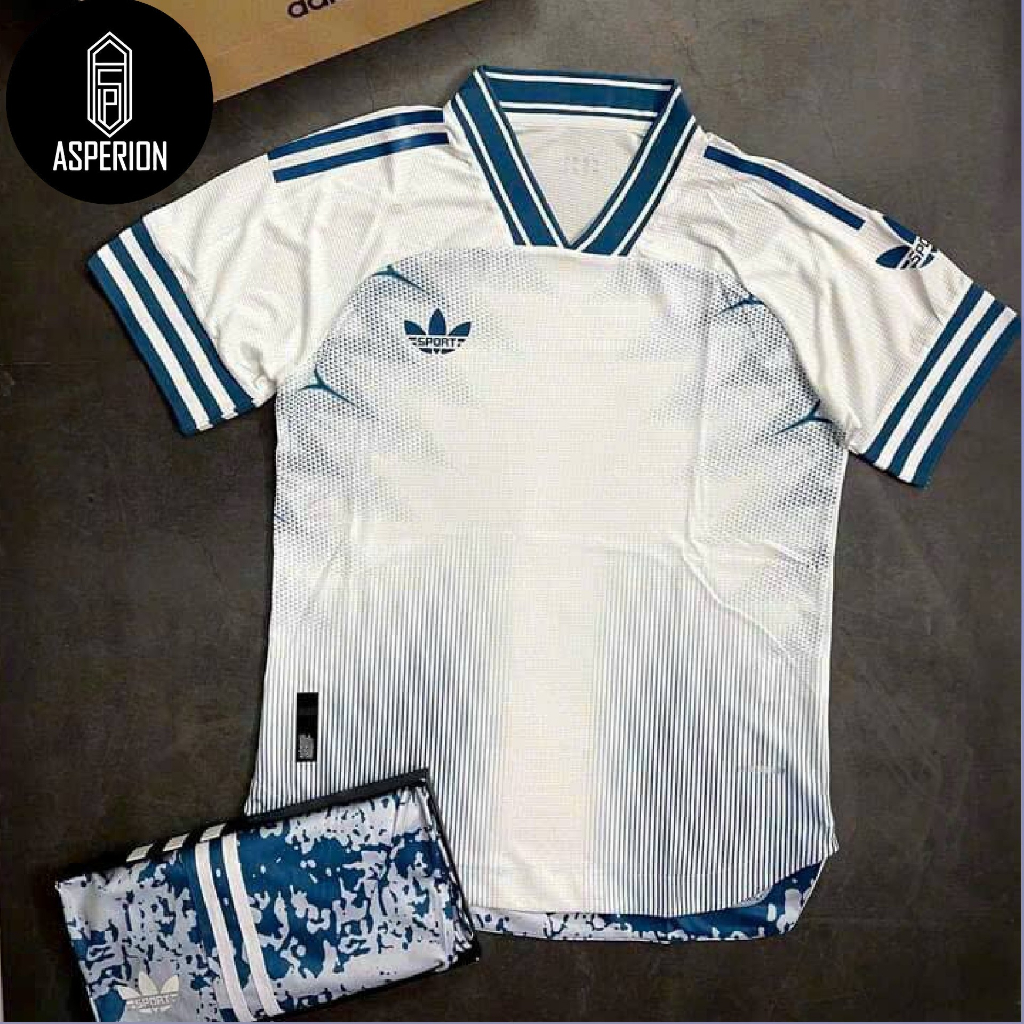 Bộ quần áo bóng đá, áo đá banh mẫu 3 lá không logo vải fex thái cao cấp