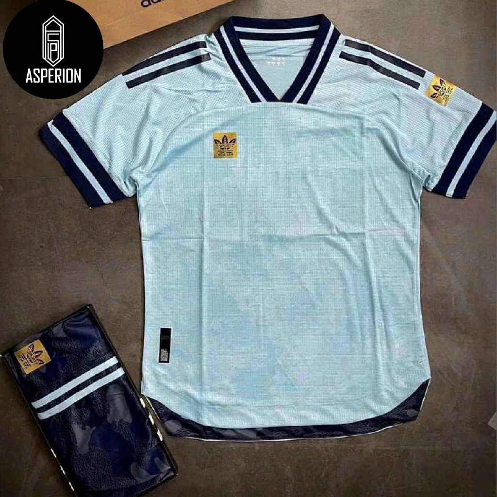 Bộ quần áo bóng đá, áo đá banh mẫu 3 lá không logo vải fex thái cao cấp