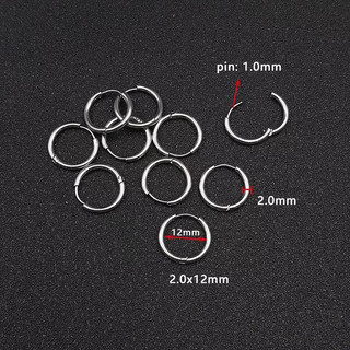 Bông tai titan khoen tròn bản dày 2.0 sáng bóng chất lượng tốt phụ kiện trang sức unisex bts kpop idol hàn quốc
