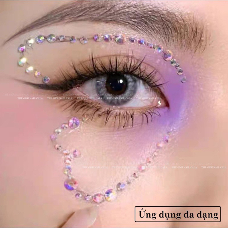 Đá hk trắng 7 màu - Đá trắng lẻ size , đá 7 màu lẻ số , Đá trắng size nhỏ gói 1440 viên