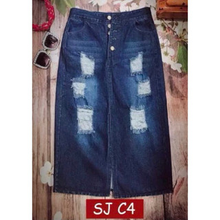 Chân váy bò dáng dài - chân váy jean nữ Outfit