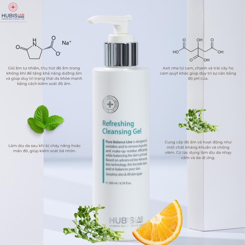 SỮA RỬA MẶT- 𝐑𝐄𝐅𝐑𝐄𝐒𝐇 𝐂𝐋𝐄𝐀𝐍𝐒𝐈𝐍𝐆 𝐆𝐄𝐋 Hubislab