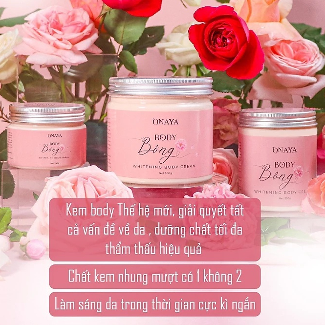 Kem Dưỡng Trắng Da Body Bông ONAYA