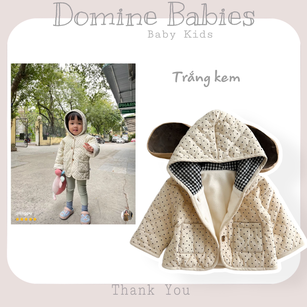 ÁO Khoác trần bông siêu dày , siêu ấm mùa đông cho em bé trai và em bé gái mẫu mới