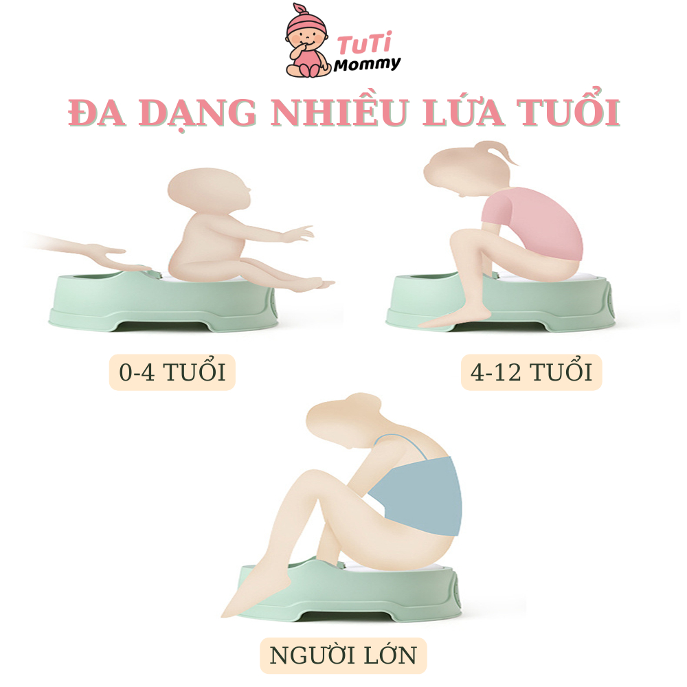 Bô cho bé đi vệ sinh cao cấp Tuti Mommy giúp bé tập thói quen đi vệ sinh