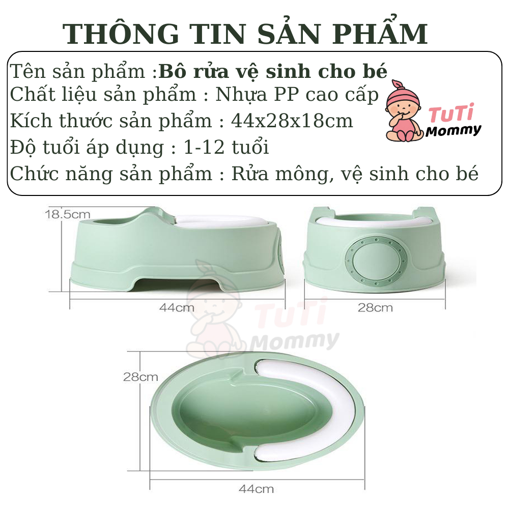Bô cho bé đi vệ sinh cao cấp Tuti Mommy giúp bé tập thói quen đi vệ sinh