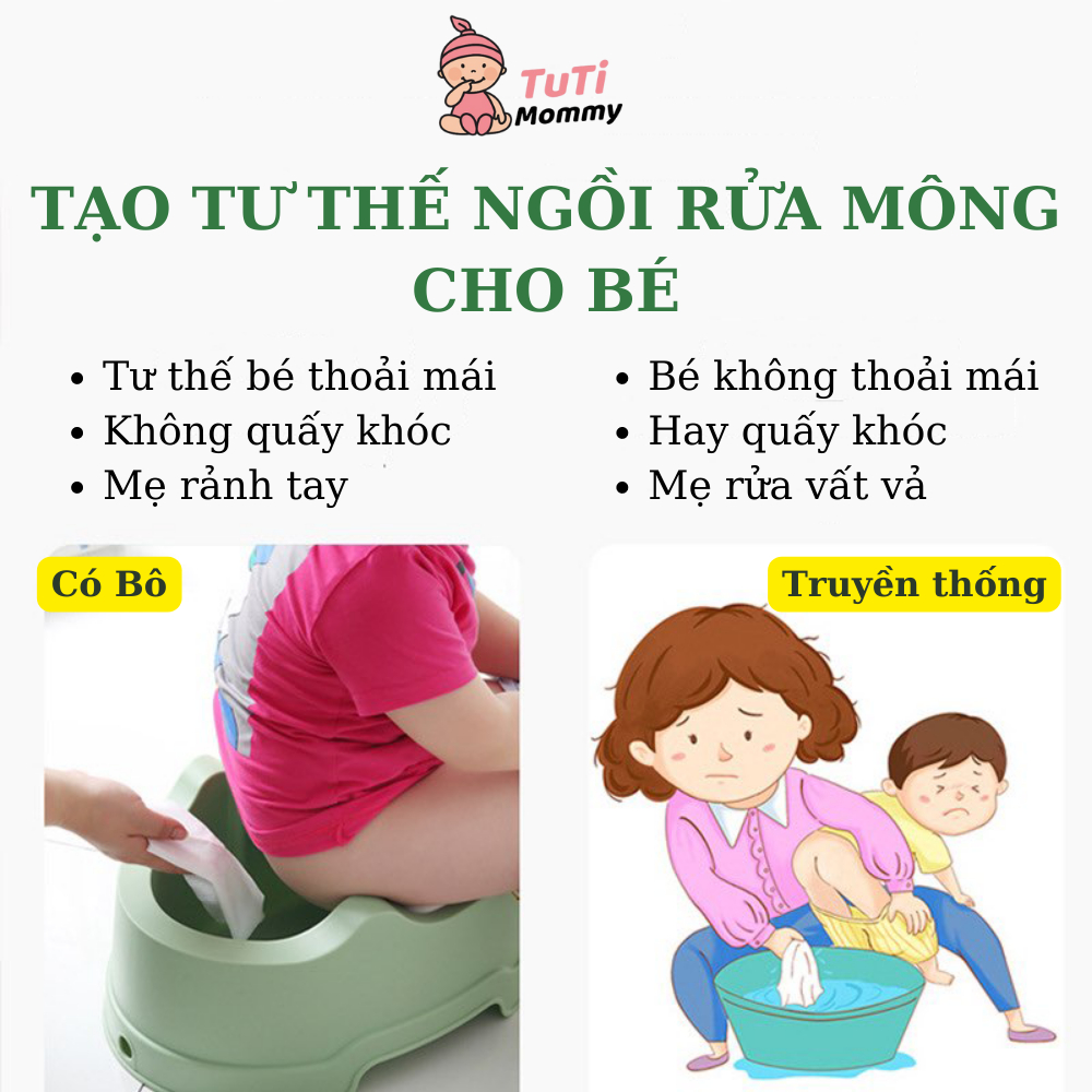 Bô cho bé đi vệ sinh cao cấp Tuti Mommy giúp bé tập thói quen đi vệ sinh