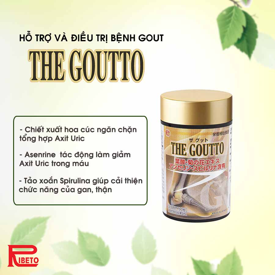 Viên uống hỗ trợ bệnh gout giảm viêm, sưng đau các khớp, tăng cường sức khỏe giảm biến chứng, viên uống goutto Nhật Bản