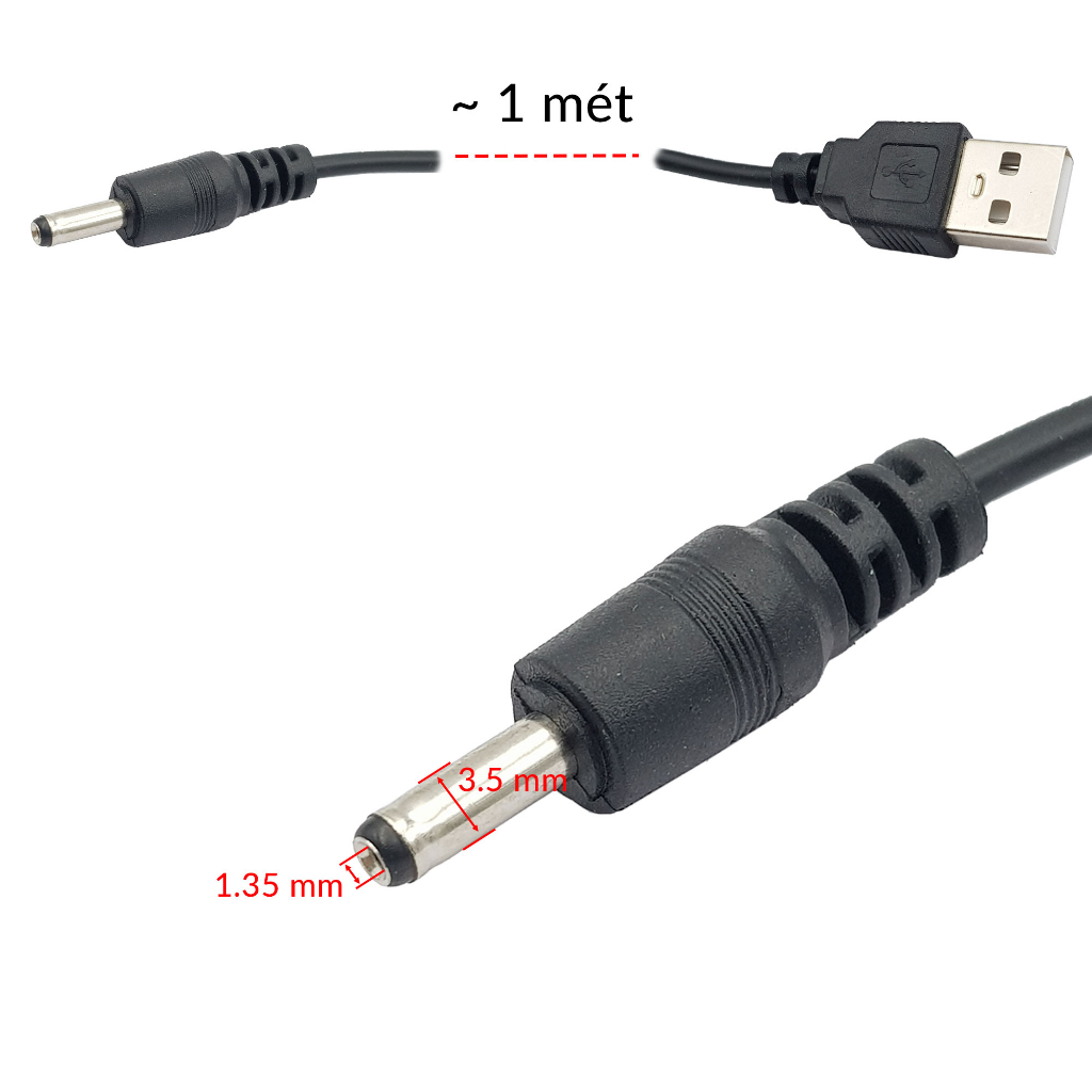 Dây USB sang DC 3.5x1.35mm