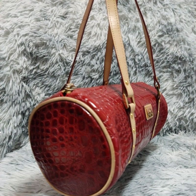 Túi M64 si hiệu PAT Korea da bò dập vân cá sấu 30cmx đường kính 12cm