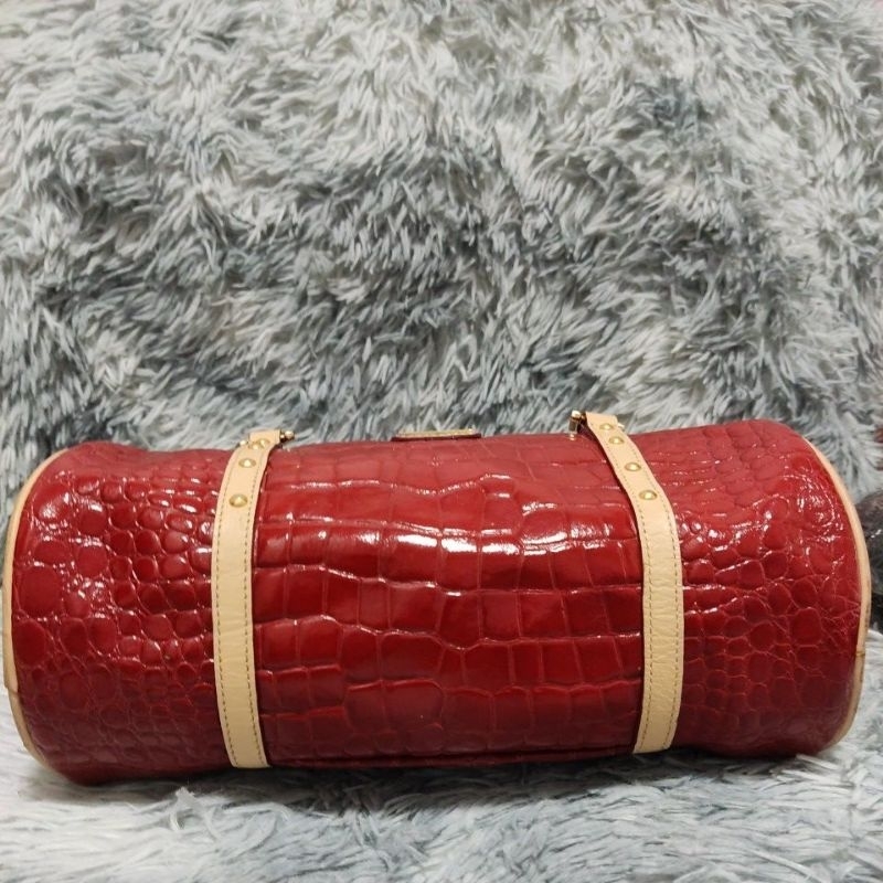 Túi M64 si hiệu PAT Korea da bò dập vân cá sấu 30cmx đường kính 12cm