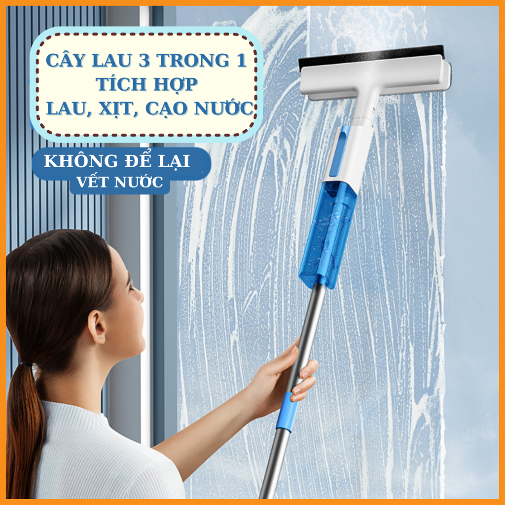 Cây Lau Kính 3 in 1 Thành Chung giúp việc lau dọn trở nên dễ dàng