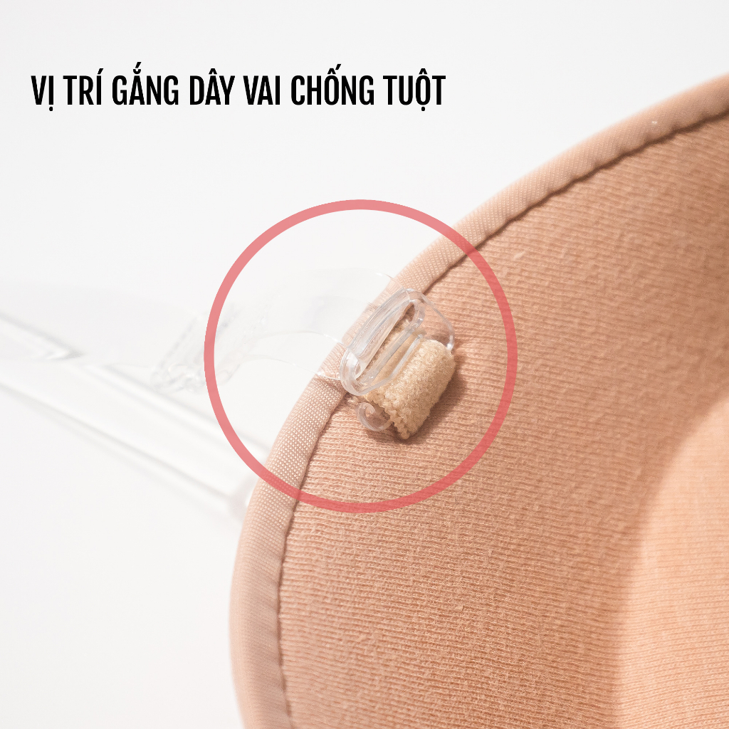 Áo Ngực Chống Tuột Có Gọng Nâng Ngực Gợi Cảm Cài Sau Tặng Kèm Dây Trong Eva Bra 755