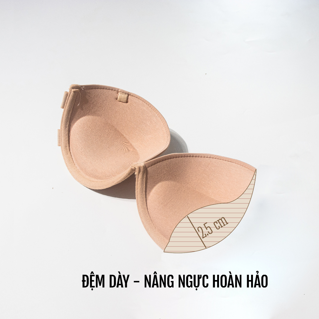 Áo Ngực Chống Tuột Có Gọng Nâng Ngực Gợi Cảm Cài Sau Tặng Kèm Dây Trong Eva Bra 755