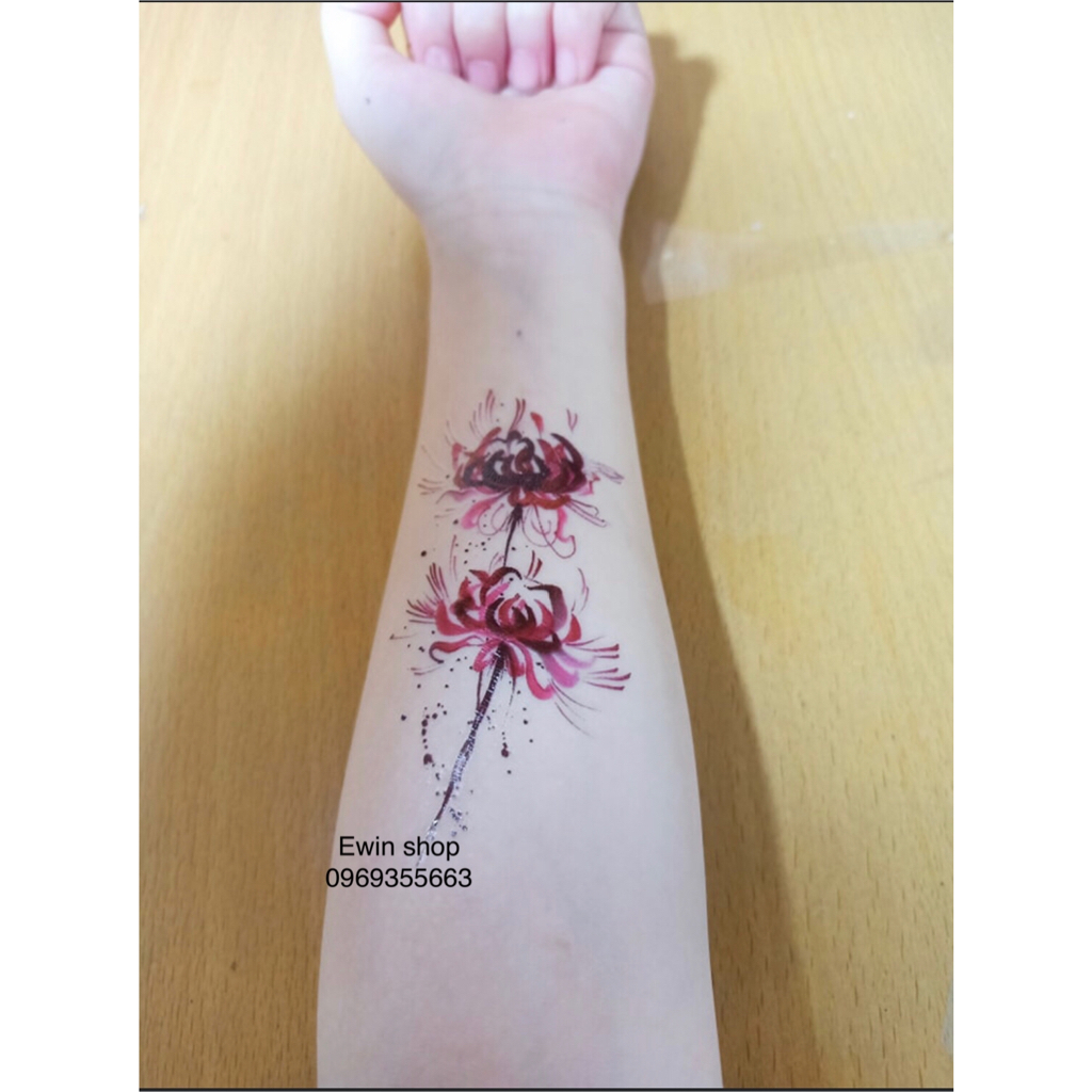 Hình xăm dán Hoa Bỉ Ngạn