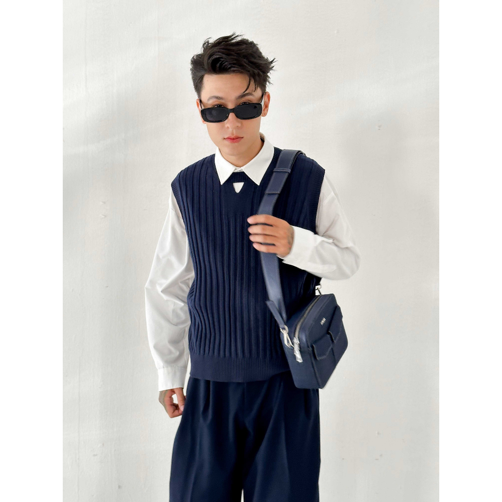 BLANKESPACE Áo Tanktop TRIAN KNIT TANKTOP Vải Dệt Kim Thời Trang Nam Nữ Unisex