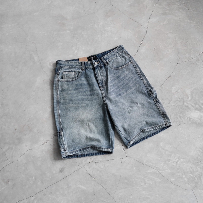 Quần short nam dáng oversize CANDLES SINGLE KNEE SHORT chất liệu Denim 130z chính hãng