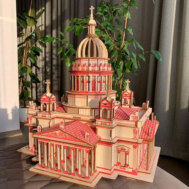 Đồ chơi Lắp ráp 3D gỗ - Mô Hình Lego kiến trúc Nhà Thờ - cắt laser