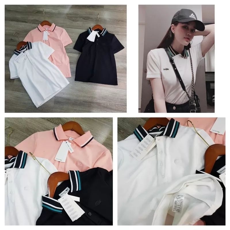 Pass áo polo lacoste màu đen size M, dưới 52kg