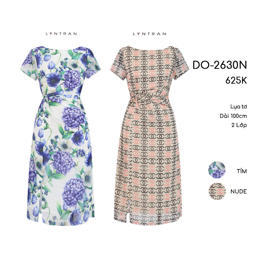 Váy ôm LYN TRAN DO-2630N Chất Lụa Tơ Mềm Mịn