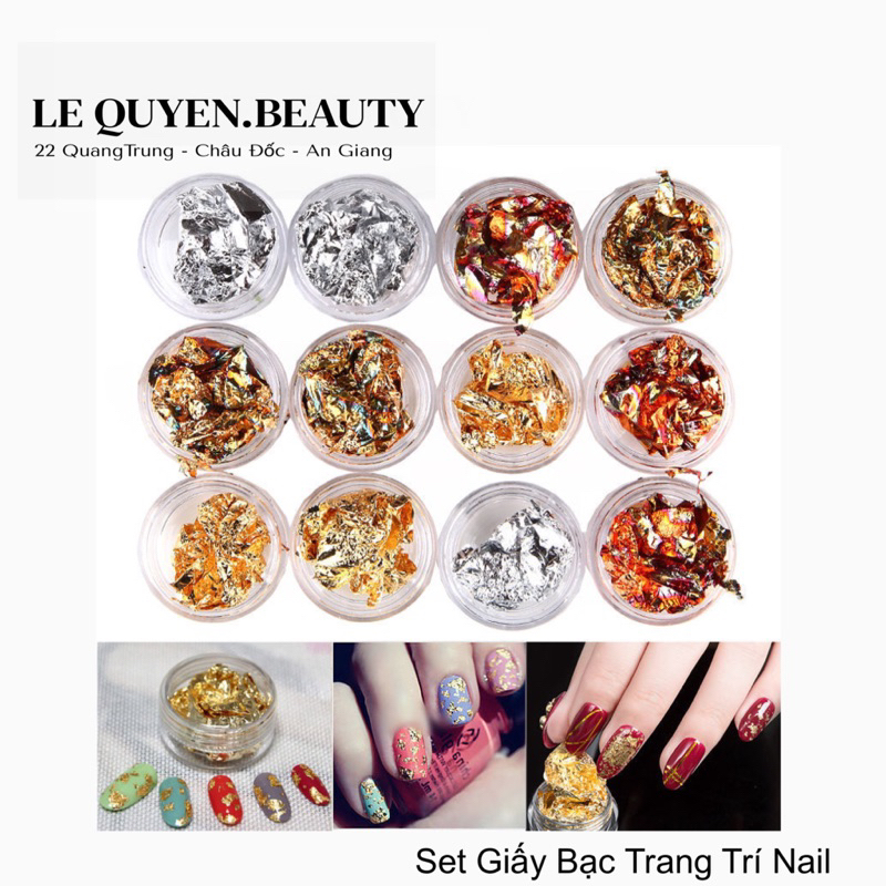 Set giấy bạc trang trí nail