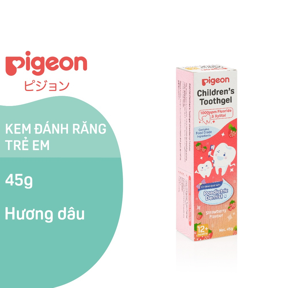 Kem Đánh Răng Trẻ Em Pigeon Hương Nho/ Hương Dâu /Hương Trái Cây Nhiệt Đới  45g