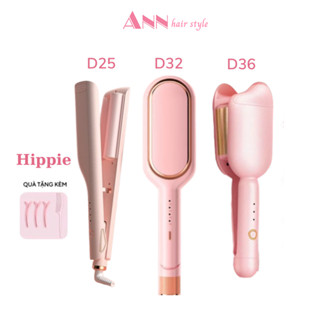 Máy bấm hippie Ann Hair Style, uốn tóc xoăn sóng nước cao cấp đủ size, công nghệ gốm sứ và ion bảo vệ tóc