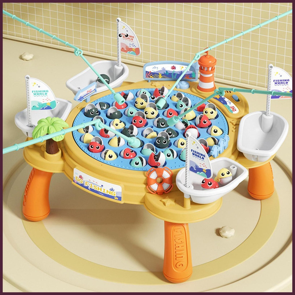 Bộ Đồ Chơi Câu Cá Nam Châm Xoay Vòng Vui Nhộn Cho Bé