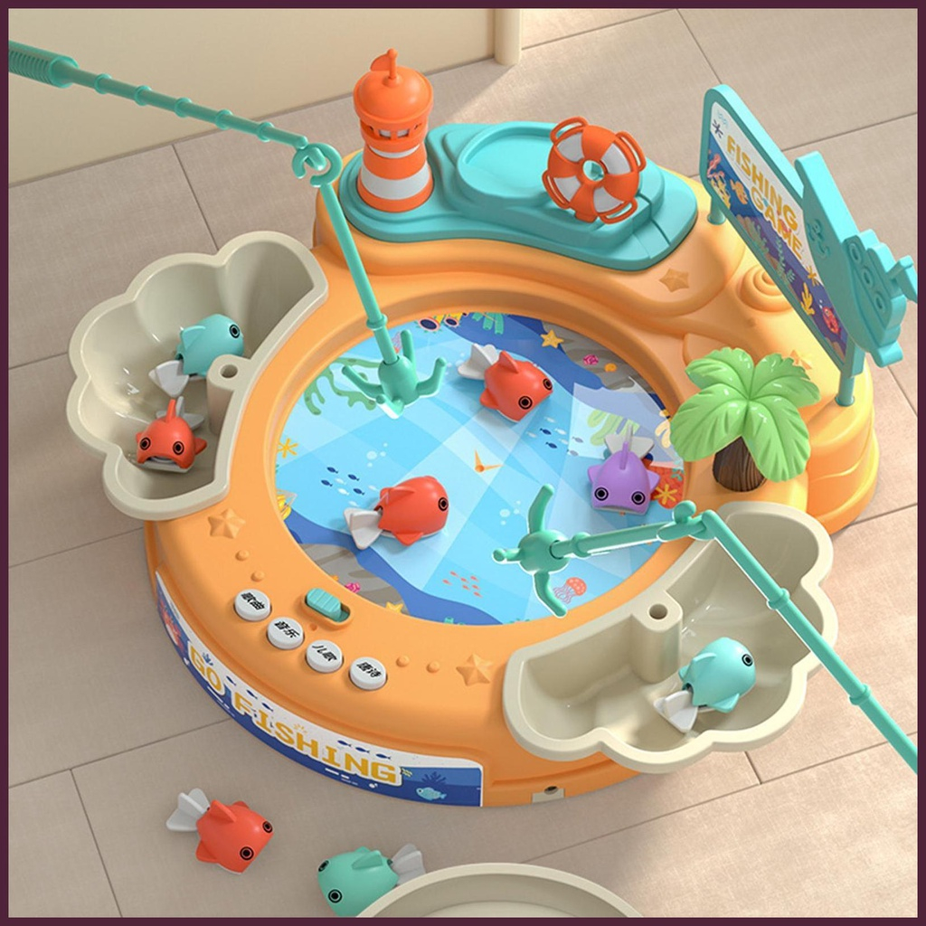 Bộ Đồ Chơi Câu Cá Nam Châm Xoay Vòng Vui Nhộn Cho Bé