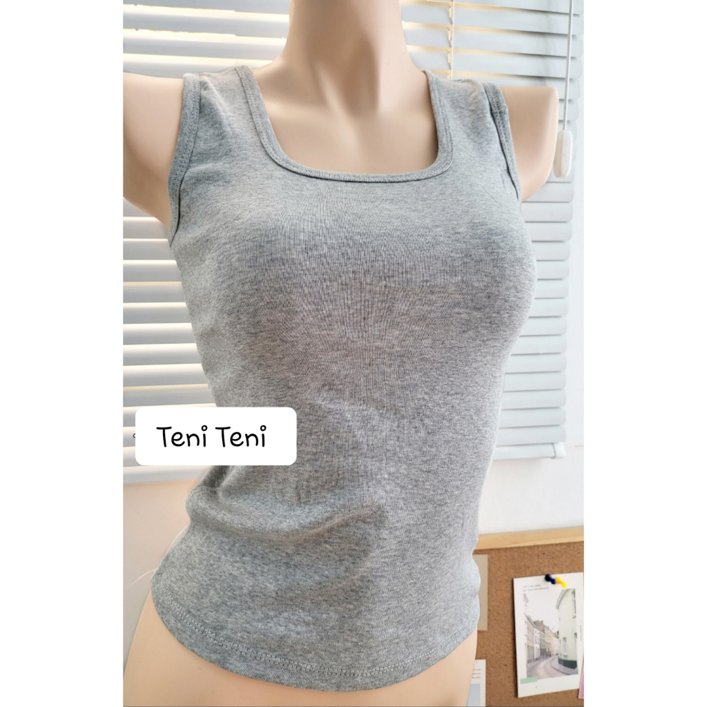 Áo hai dây phom dài Tuna Shop màu trơn sexy áo ba lỗ BS62