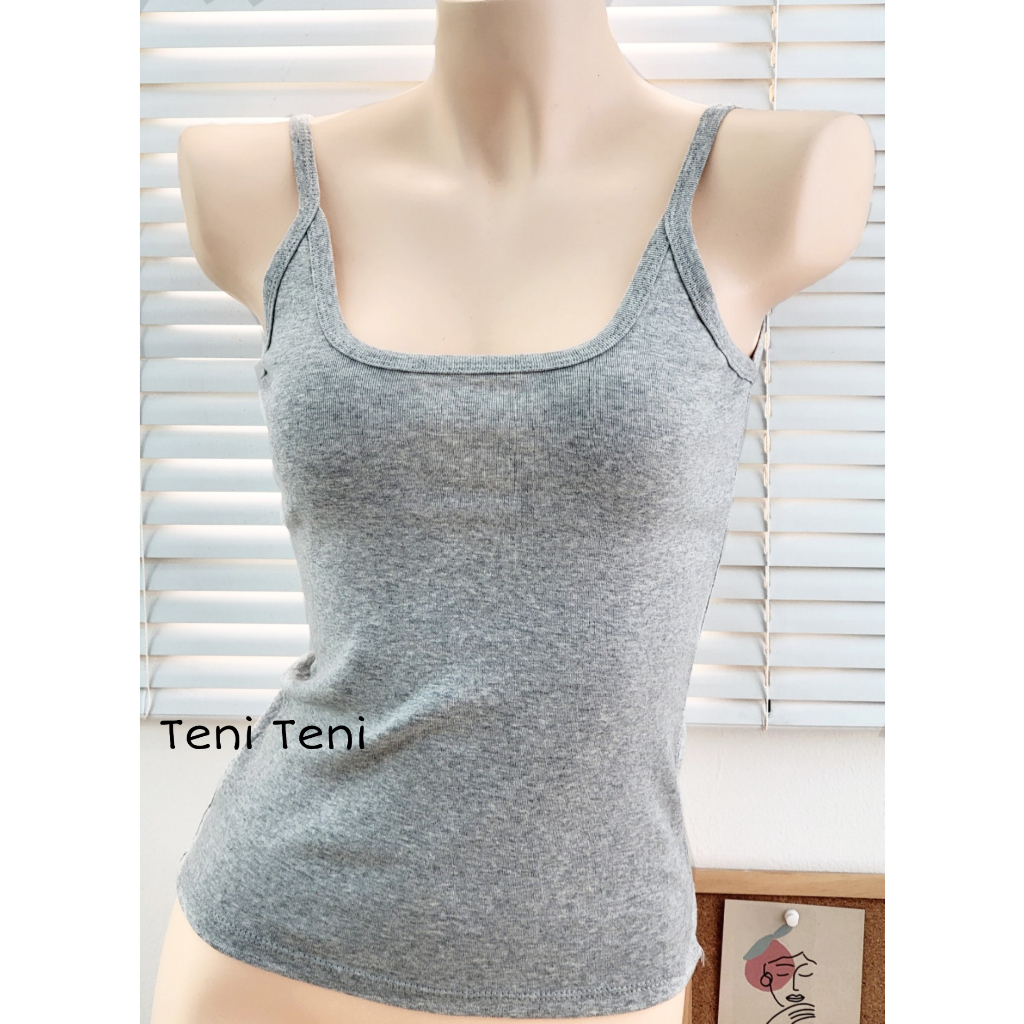 Áo hai dây phom dài Tuna Shop màu trơn sexy áo ba lỗ BS62