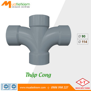 Thập cong pvc phi 90, 114, phụ kiện ống nước