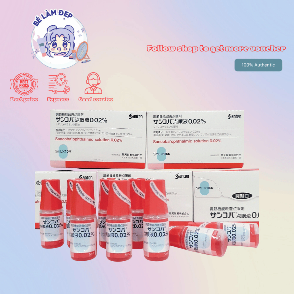 Full Hộp Nhỏ Mắt Cận Sancoba Ophthalmic Solution 0.02%