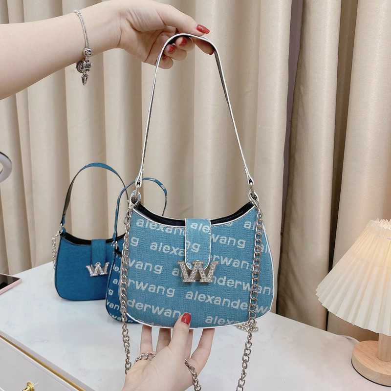 túi đeo chéo, túi xách nữ chữ wangg chuẩn phom bền đẹp vải bò 2 màu , kẹp nách đeo chéo đều được. phù hợp mọi phong cách