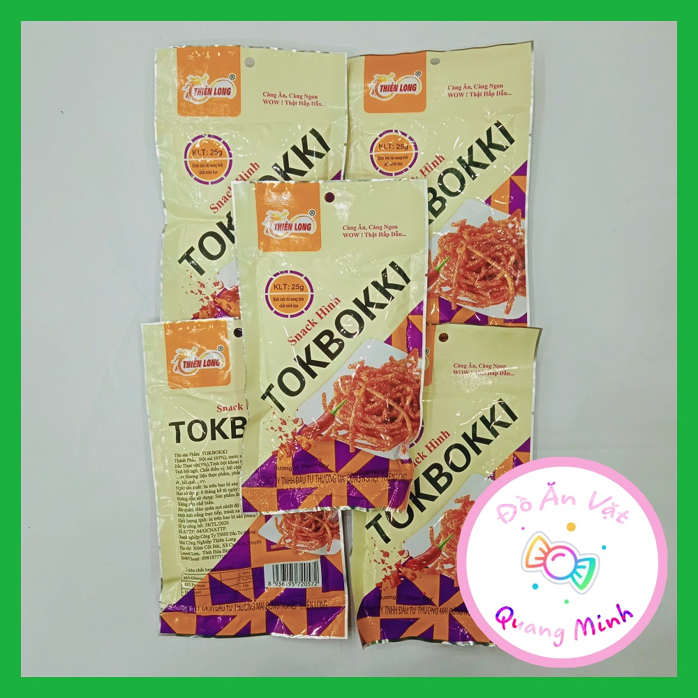5 gói Snack hình Tokbokki Thiên Long thơm cay hấp dẫn, đồ ăn vặt giá rẻ, đồ ăn vặt cổng trường hot nhất