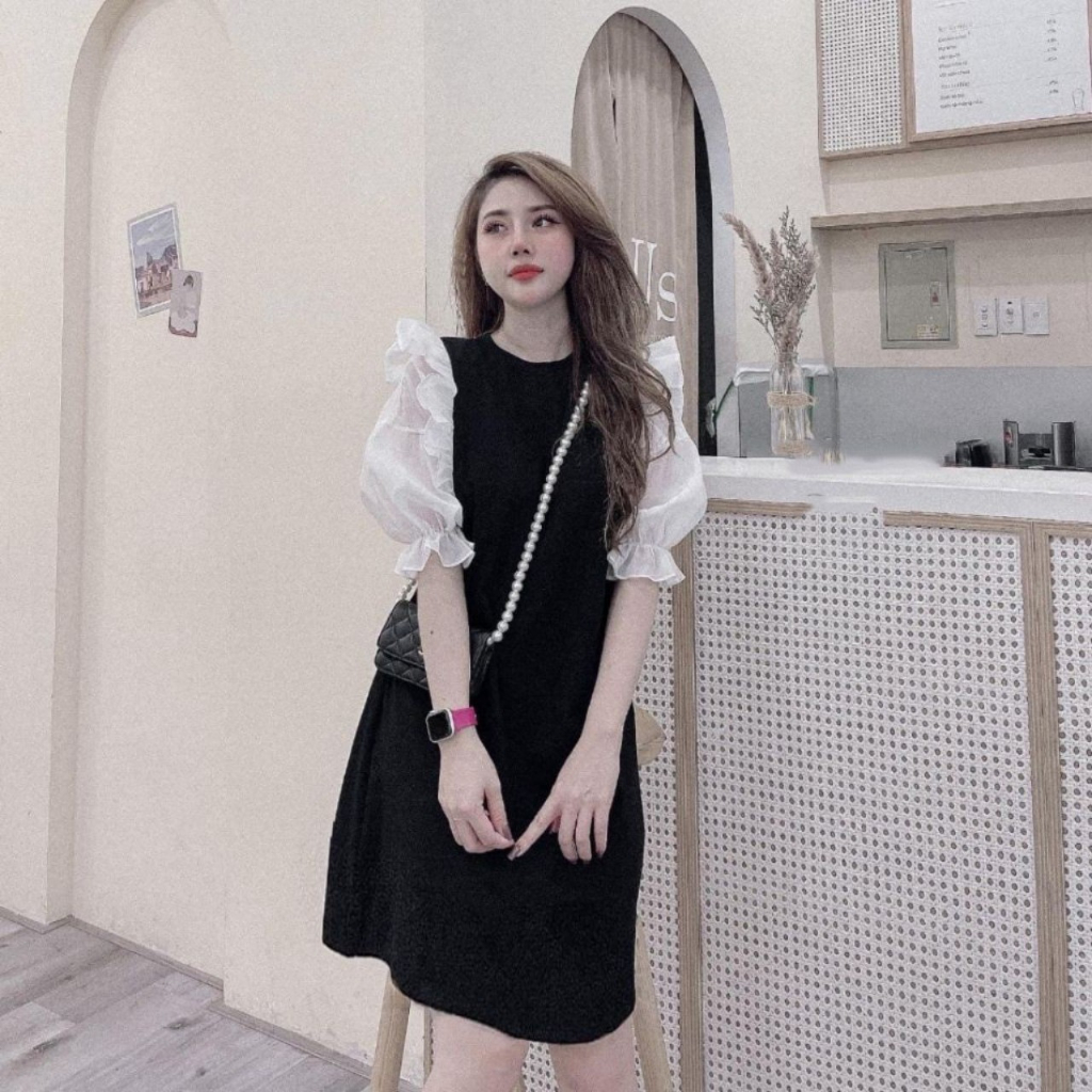 Đầm Bầu Dáng Dài, Váy Bầu Mùa Thu Đông Dài Tay Chất Len Dày Dặn Cổ Tròn Dáng Suông Xinh Xắn