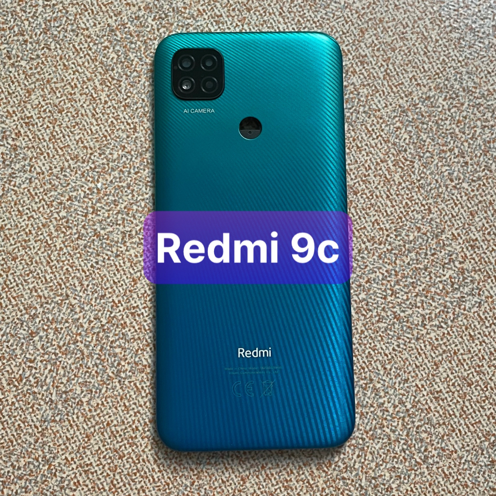 lưng vỏ zin xiaomi Redmi 9c có đủ cụm kính cam và nút bấm