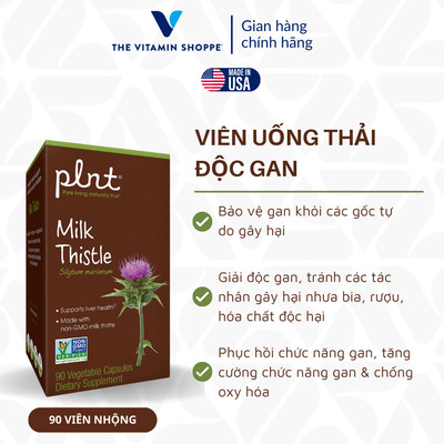 Viên Uống Thải Độc, Tăng Cường Chức Năng Gan PLNT Milk Thistle chiết xuất kê sữa 90 viên