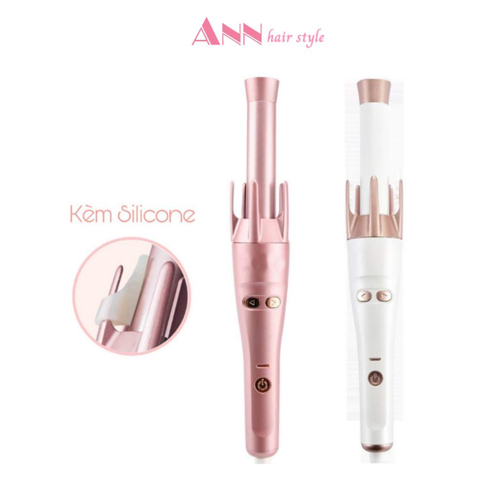 Máy uốn tóc tự động cao cấp trục uốn 25mm - 4 mức chỉnh nhiệt - kèm miếng Silicone chống rối tóc Ann Mart Vn