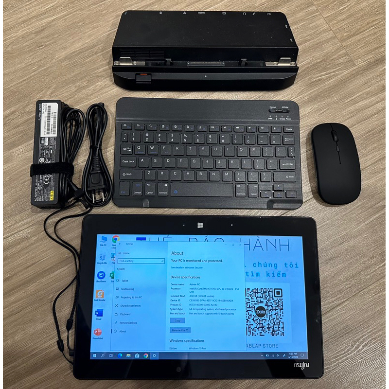 Máy tính bảng Fujitsu Q616 pin 5-8h mạnh hơn Q506 Q507 11,6inch Ram 4GB SSD 128GB